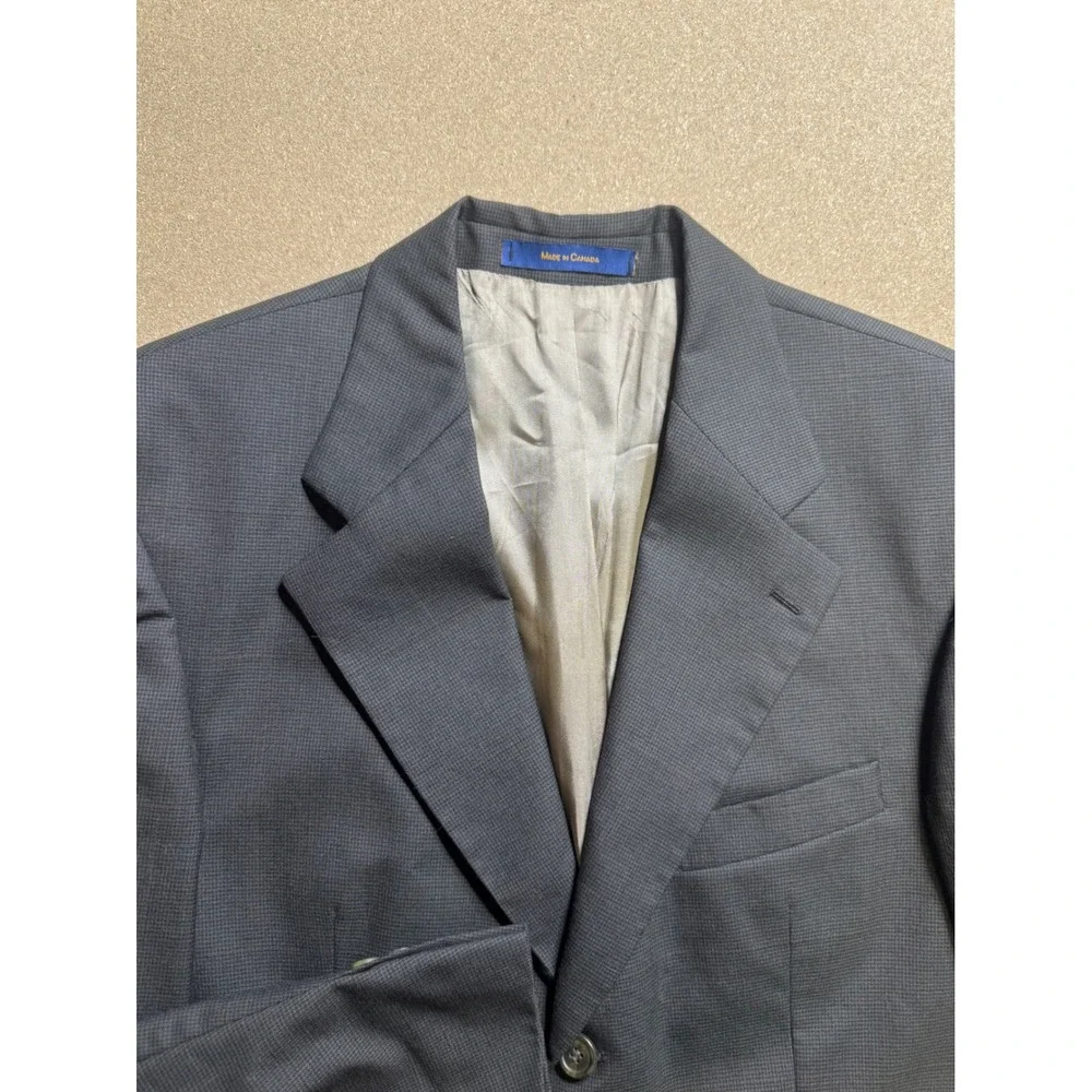 vtg Chaps Ralph‎ Lauren Men's Gray Wool Blazer Jacket Made in Canada $200
